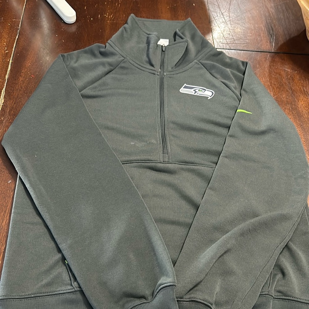 seattle seahawks half zip sweater